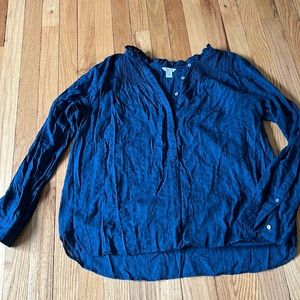 Point Sur for J.Crew cotton poplin popover top